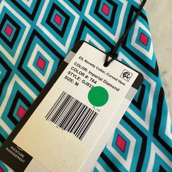 Tail Women's Tops Tail 1/4 Zip Notch Neck Print Golf Polo shirt size M NWT - Picture 6 of 10